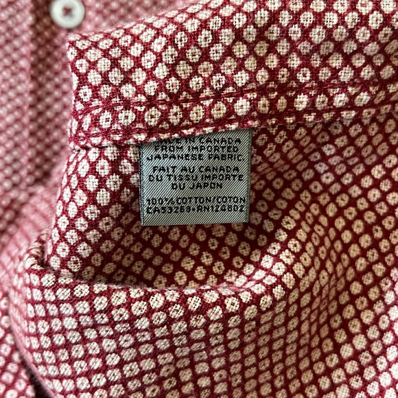 Naked & Famous Floral Button Down Long Sleeve Shirt - Men's Size M - Red - Picture 6 of 10